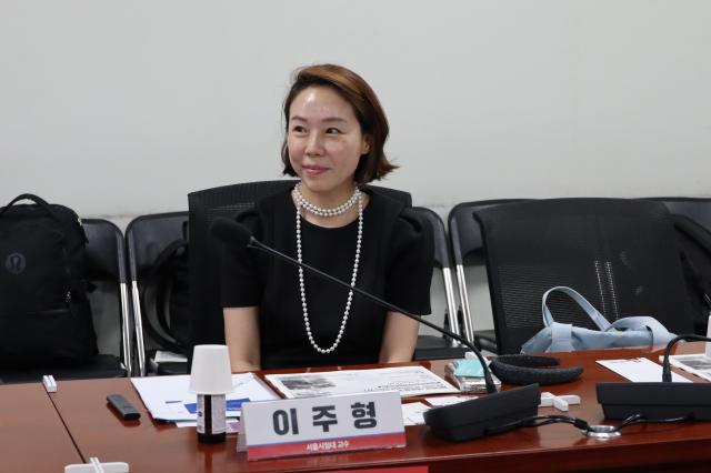 International law expert Lee Joo Hyoung of the University of Seoul speaks during a forum at the National Assembly Members Office Building in Yeouido Seoul on June 17 2026 Courtesy of Kim Gunn 