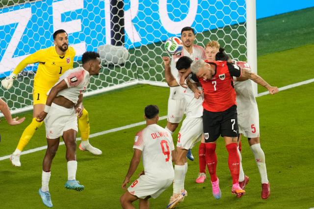 Jordan defender Yazan Al Arab scores an own goal during a Group J match against Austria at San Francisco Bay Area Stadium in Santa Clara California on June 16 2026 APYonhap