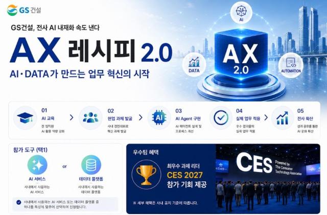 GS건설 사내 AI 경진대회 ‘AX레시피’ 포스터 사진GS건설