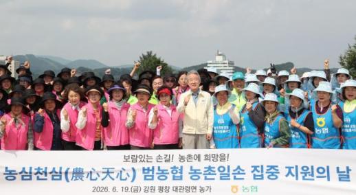 농협, 2주간 임직원 등 1.8만명 농촌일손 집중지원