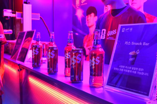 Fans arrive at the Cass FIFA World Cup Fan Basecamp where they serve free beer in Gangnam-gu Seoul on June 19 to cheer for South Korea during its second Group A match at the 2026 FIFA World Cup AJP Joonha Yoo