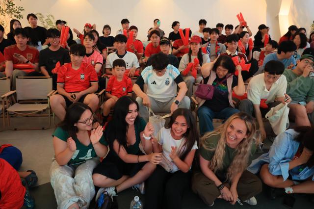 Fans gathered at Play Place in Ttukseom Hangang Park in Seongsu-dong eastern Seoul to watch Korea VS Mexico during a World Cup Group A match on June 19 2026 Han Jun-gu