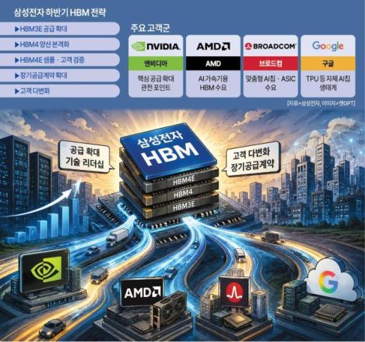 サムスン、下半期にHBM供給拡大本格化…AMD・ブロードコム・グーグルも視野に