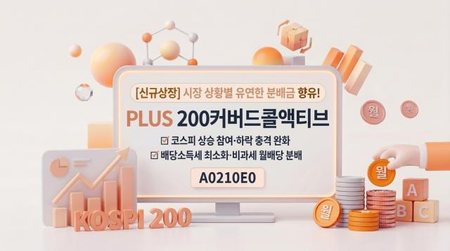 한화자산운용은 코스피200 투자에 액티브 옵션 매도 및 배당회피 전략을 결합한 'PLUS 200커버드콜액티브' ETF를 신규 상장한다고 23일 밝혔다. [사진=한화자산운용]