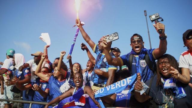Cape Verde fans celebrating their qualification for the 2026 FIFA World Cup