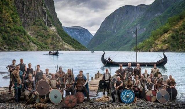 This photo captured from the official social media page of a photographer David Yarrow show Norway national team players including Erling Haaland pose dressed as Vikings ahead of the 2026 FIFA World Cup signaling their ambitions for the tournament 