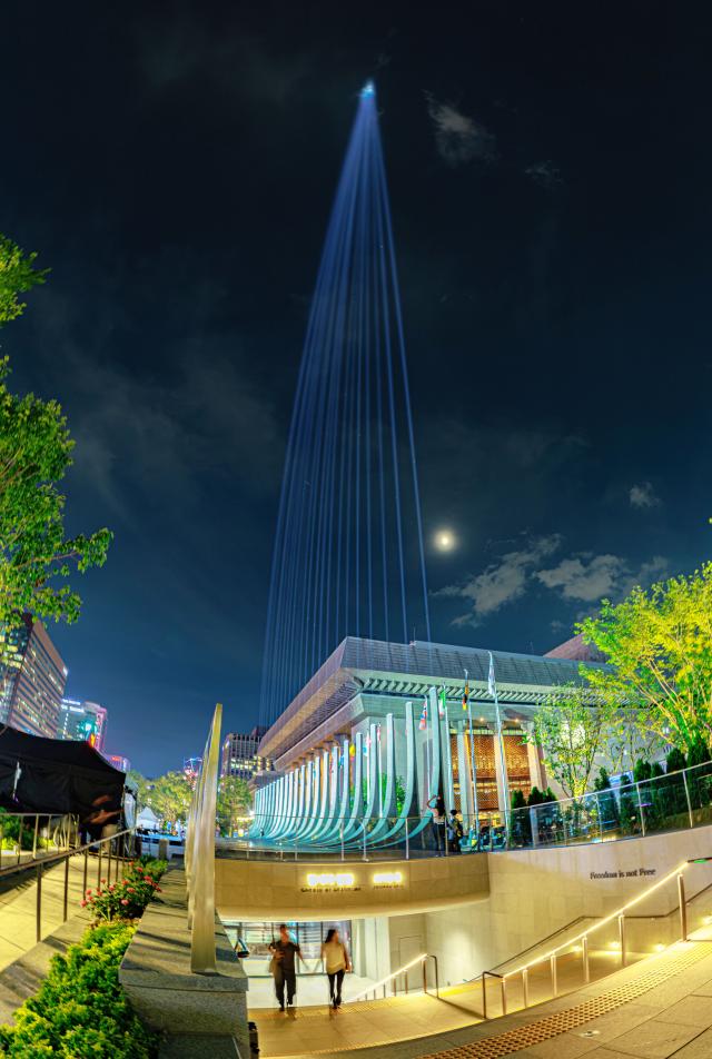 A lighting ceremony takes place during the 76th Anniversary Commemoration of the Korean War at the Garden of Gratitude in Gwanghwamun Square Jongno-gu Seoul on June 23 2026 Yoo Dae-gil
