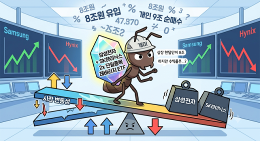 [송윤서의 주경야독] 8조원 몰린 단일종목 레버리지 ETF…개미는 웃지 못했다