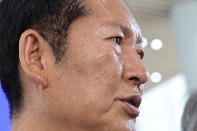 정청래 전 더불어민주당 대표가 지난 25일 전북 정읍시 아우름캠퍼스에서 열린 전북지역 당선인 워크숍에 참석해 발언하고 있다 사진연합뉴스