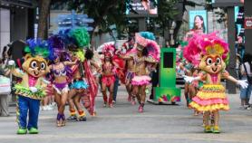 Brazilian Samba parade brings summer energy to Myeong-dong