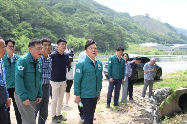 최재구 예산군수 현장방문 모습사진예산군
