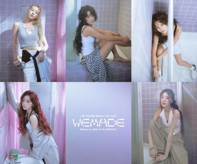 Individual concept photos of i-dle members for the groups ninth EP We made set for release on July 6 Courtesy of Cube Entertainment