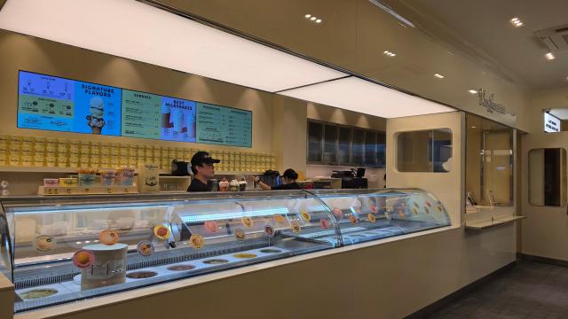 Interior view of the first Van Leeuwen store near Gangnam Station in Seoul