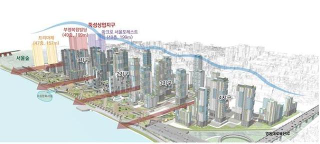 Seongsu Strategic Maintenance District redevelopment plan visual provided by Seoul City