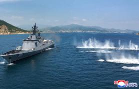 Kim Jong Un Observes Weapon Tests on New Destroyer Ganggeonho
