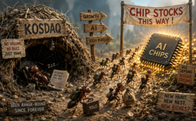 Ants deserting the KOSDAQ nest for chip harvest