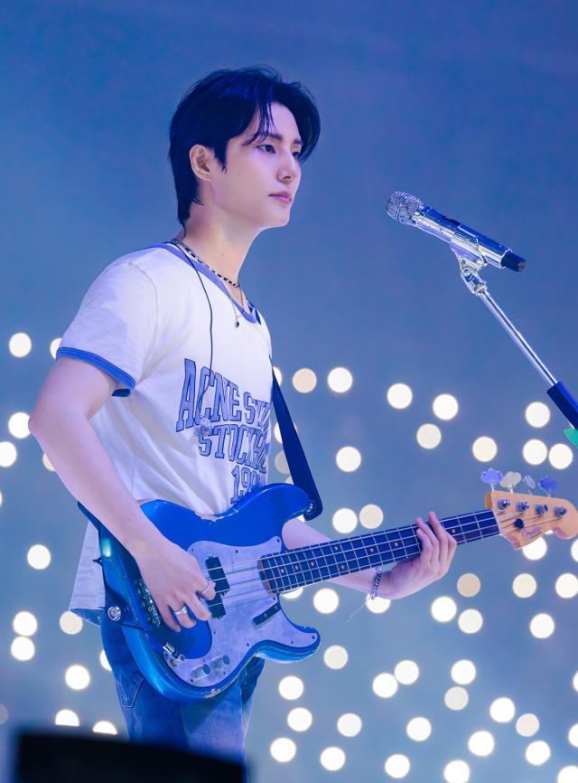 Young K of DAY6 performs during the groups The DECADE concert Courtesy of JYP Entertainment
