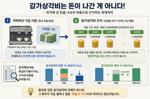 [아주 쉬운 재무제표] "감가상각비 때문에 영업이익이 줄었다"…돈은 안 나가는데 왜 비용일까