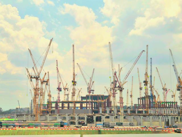 Samsung Electronics P5 chip fabrication plant under construction in Pyeongtaek AJP Candice Kim
