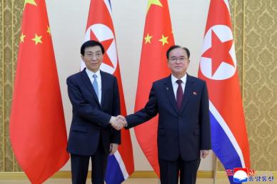 王沪宁率中国党政代表团对朝鲜进行访问
