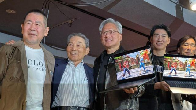 젠슨 황 엔비디아 CEO와 일본 게임기업 세가 관계자들 사진엔비디아 제공 