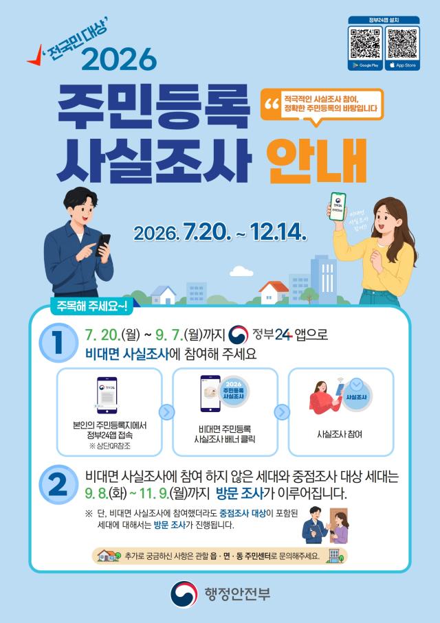 2026 주민등록 사실조사 사진달성군 