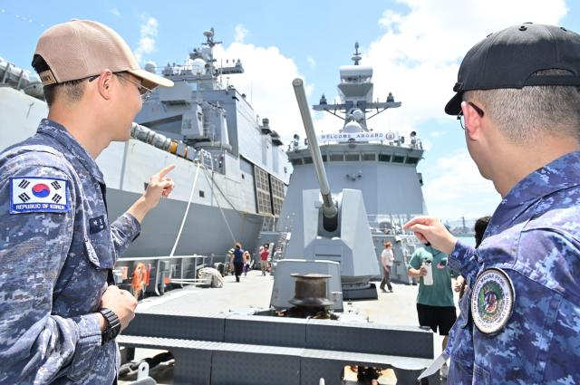 Visitors tour the Republic of Korea Navy’s latest frigate Daejeon during an Open Ship Day event for the Rim of the Pacific Exercise at Joint Base Pearl Harbor-Hickam in Hawaii on June 28 2026 Courtesy of US military DVIDS