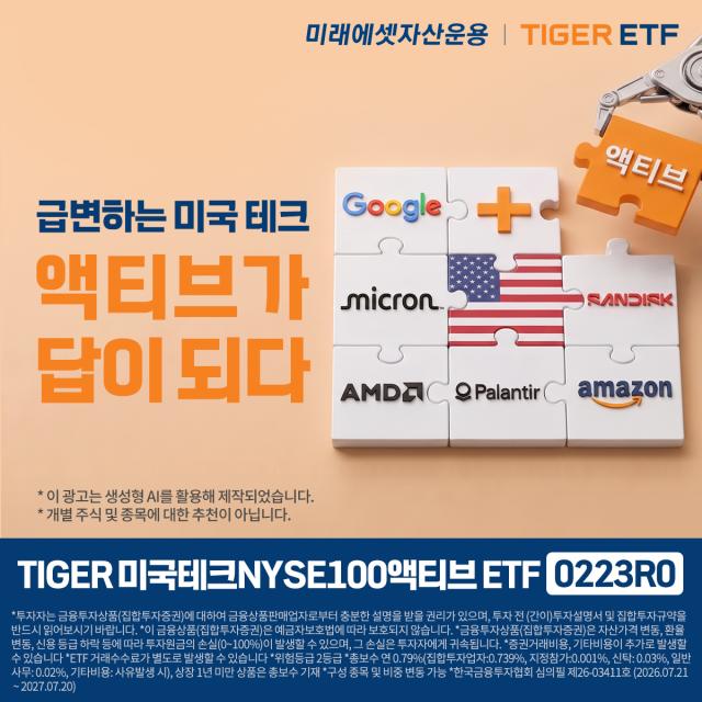 미래에셋자산운용의 TIGER 미국테크NYSE100액티브 ETF 신규상장 이미지 [사진=미래에셋자산운용]