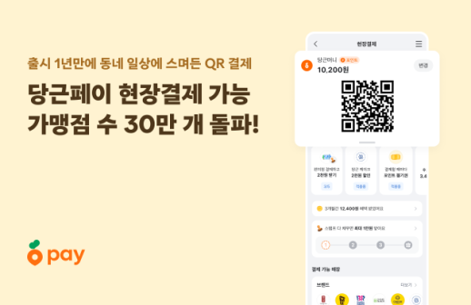 당근페이, 현장결제 가능 가맹점 30만개 돌파 