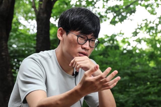22일 내일키움교직업교육센터 팀장 이도형씨가 경계선 지능인들의 사회 고충에 관해 얘기하고 있다 사진유나현 기자