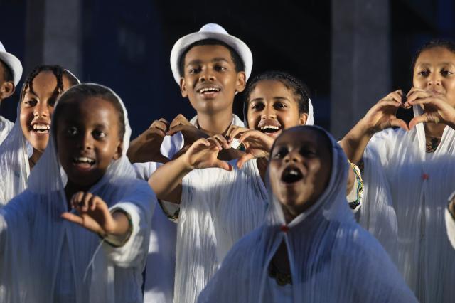 The Kagnew Choir performs at the Seoul-Ethiopia cultural exchange performance held at the Garden of Gratitude in Gwanghwamun Square Seoul on July 22 2026 AJP Han Jun-gu