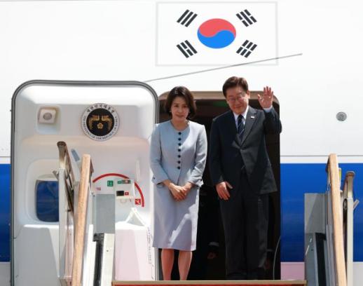 [포토] 이재명 대통령, 미국ㆍ남미 순방 출국