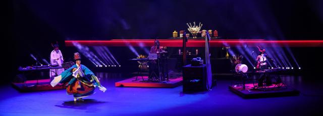 A special performance of “Sanhwabi Hexagram 22” held as part of the 48th session of the UNESCO World Heritage Committee takes place at the BEXCO Auditorium in Busan on July 24 2026 AJP Yoo Na-hyun

