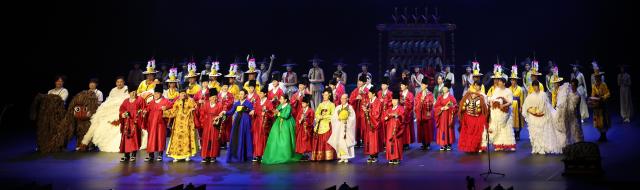 A special performance of “Sanhwabi Hexagram 22” held as part of the 48th session of the UNESCO World Heritage Committee takes place at the BEXCO Auditorium in Busan on July 24 2026 AJP Yoo Na-hyun

