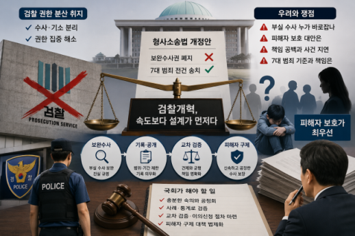 [사설] 검찰개혁, 보완수사권부터 없애고 보자는 식이어선 안 된다