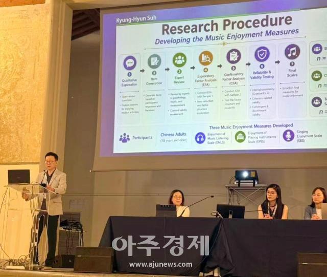 서경현 삼육대학교 상담심리학과 교수가 국제응용심리학회IAAP 주최로 이탈리아 피렌체 피에라 컨벤션센터에서 열린 제31회 세계응용심리학술대회ICAP 2026에 참석해 기조강연Transversal Invited Keynotes을 진행했다 사진삼육대