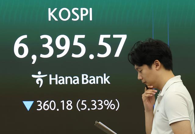 코스피, 美 기술주 충격에 5%대 급락 출발