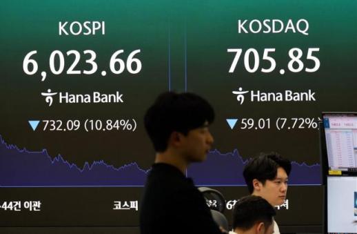 美中 악재 겹치며 코스피 10%대 폭락…양대 시장 서킷브레이커 발동