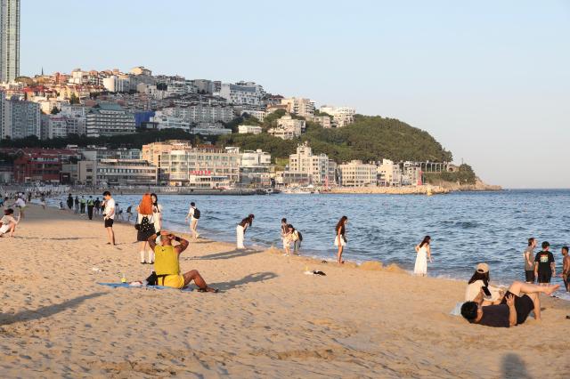 Haeundae Beach in Busan on July 25 2026 AJP Yoo Na-hyun 
