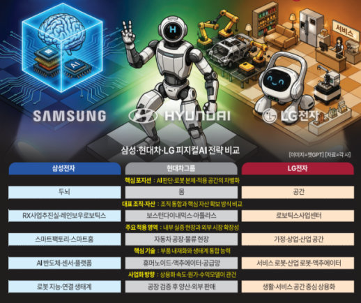 [경제일보] 로봇 삼국지… 현대차 몸·공장 vs 삼성 두뇌·부품 vs LG 생활공간