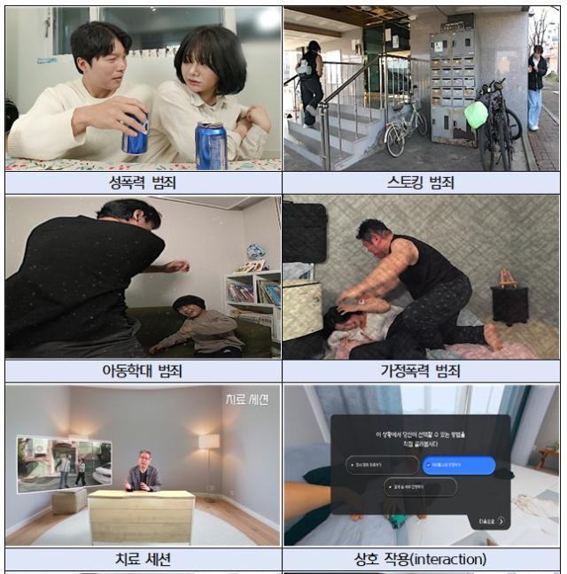 가상현실 치료 프로그램 구현 장면 사진법무부 