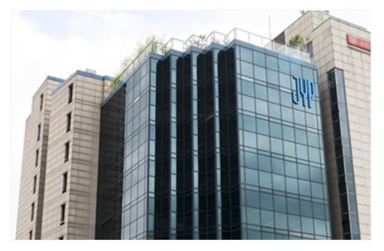 This photo provided by JYP Entertainment show the HQ of JYP Entertainment. 