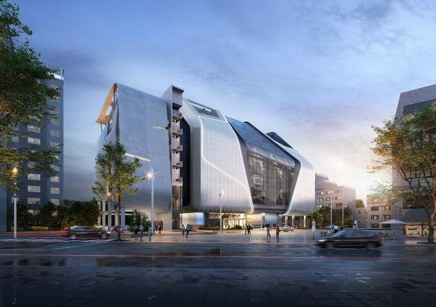 This photo provided by YG Entertainment show a rendered photo of YG Entertainment's latest HQ. 