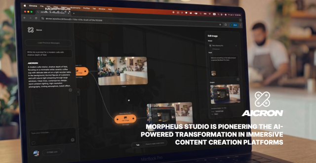 This photo captured from the official webpage of Morpheus Studios show an advertisement regarding their AI AICRON