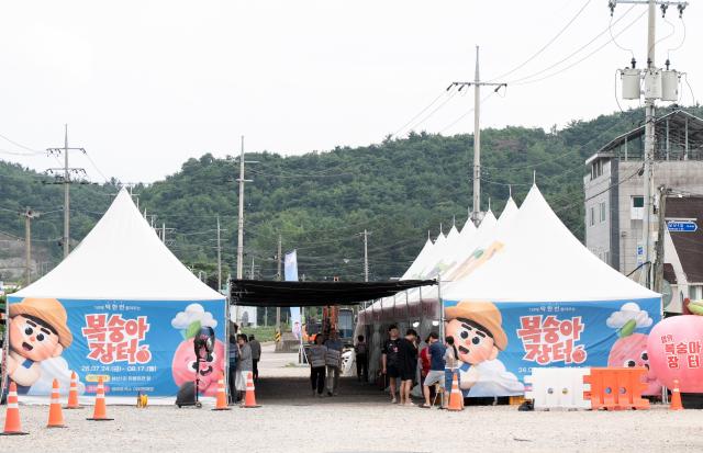 남산1리 마을회관 앞 영덕장터 모습 사진영덕군
