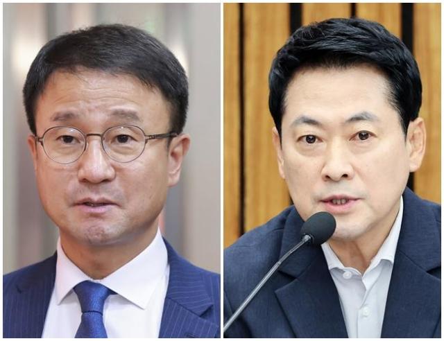 한병도 더불어민주당 당 대표 직무대행 겸 원내대표왼쪽와 장동혁 국민의힘 대표 사진연합뉴스