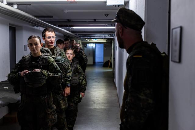 German Army recruits line up to receive their weapons during training at Major Radloff Barracks in southern Germany on July 8 2026 Courtesy of NATO