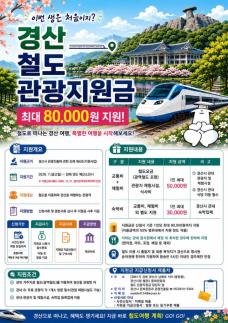 철도 요금·숙박비 8만원 쏜다!…경산시, 철도관광 지원금 사업 실시