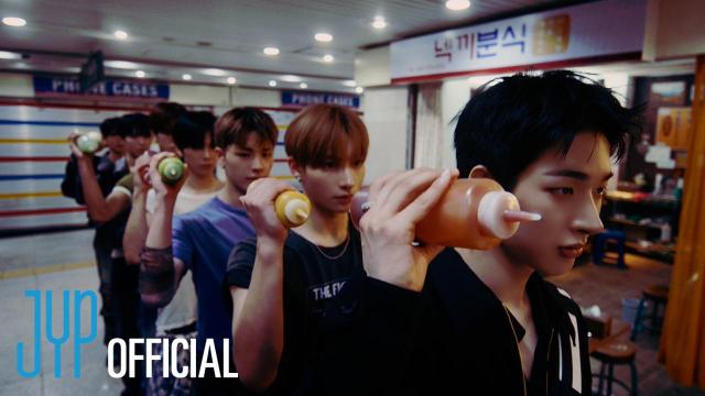 This Photo provided by JYP Entertainment show a still cut from K-pop boy group NEXZs trailer for their upcoming mini album Saucin