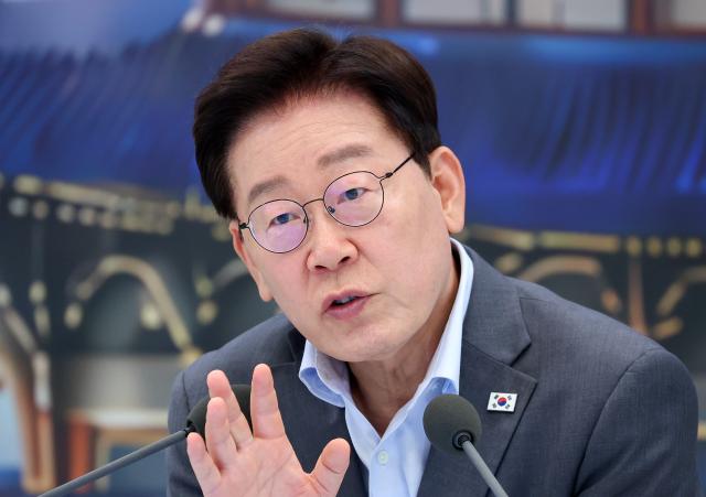 이재명 대통령이 지난 5일 청와대 영빈관에서 열린 교육부·국가교육위·문체부·국가유산청 등에 대한 부처 업무보고에서 발언하고 있다 사진연합뉴스